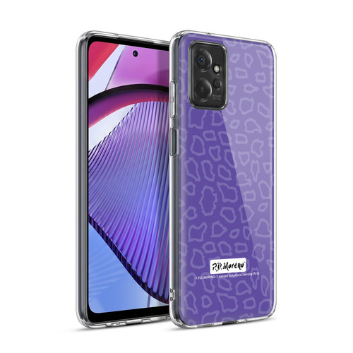 P.D. Moreno Patterns Purple Leopard Soft Gel Case for Motorola Moto G Power (2023)