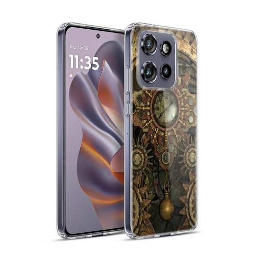 Simone Gatterwe Steampunk Rusty Vintage Gears Soft Gel Case for Motorola Edge 50 Neo