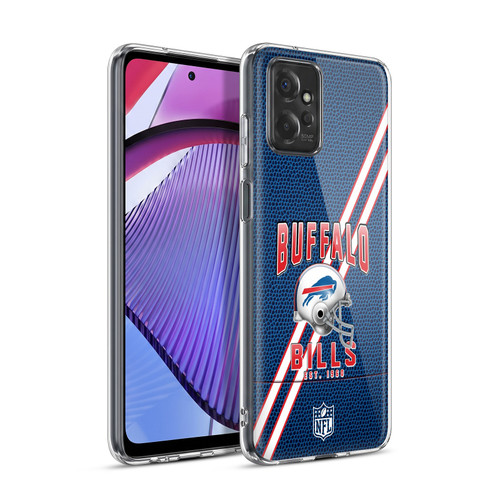 NFL Buffalo Bills Logo Art Football Stripes Soft Gel Case for Motorola Moto G Power (2023)