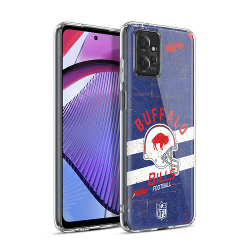 NFL Buffalo Bills Logo Art Helmet Distressed Soft Gel Case for Motorola Moto G Power (2023)
