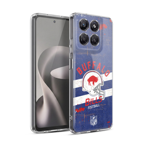 NFL Buffalo Bills Logo Art Helmet Distressed Soft Gel Case for Motorola Moto G37 Power