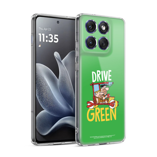 The Flintstones Graphics Drive Green Soft Gel Case for Motorola Edge 70