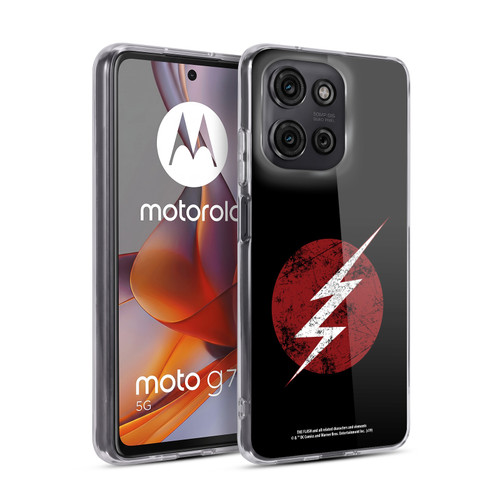 The Flash TV Series Logos Distressed Look Soft Gel Case for Motorola Moto G75