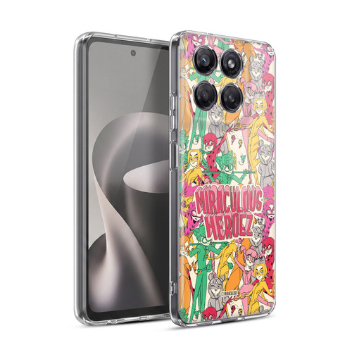 Miraculous Ladybug Sketches Heroes Pattern Soft Gel Case for Motorola Moto G37 Power