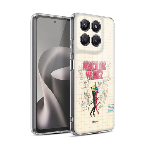 Miraculous Ladybug Sketches Ladybug And Cat Noir Soft Gel Case for Motorola Moto G37 Power