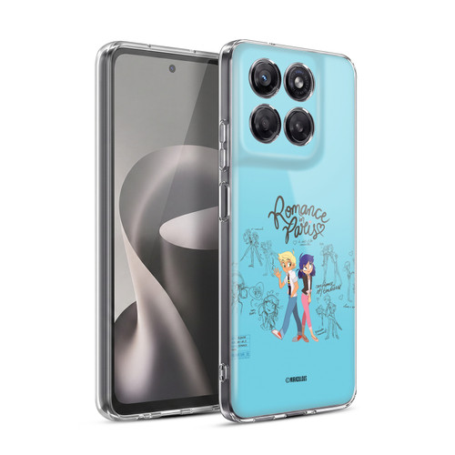 Miraculous Ladybug Sketches Romance In Paris Soft Gel Case for Motorola Moto G37 Power