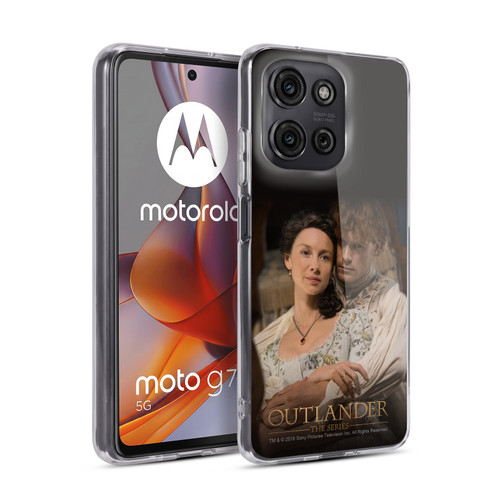 Outlander Season 4 Art Claire Jamie Embrace Soft Gel Case for Motorola Moto G75