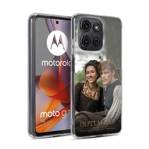 Outlander Season 4 Art Claire Jamie Fraser Soft Gel Case for Motorola Moto G75