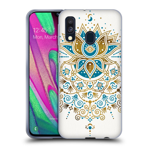 Cat Coquillette Patterns 6 Lotus Bloom Mandala 4 Soft Gel Case for Samsung Galaxy A40 (2019)