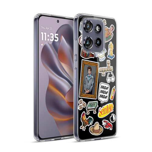 Seinfeld Graphics Sticker Collage Soft Gel Case for Motorola Edge 50 Neo