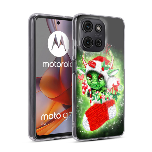 Sheena Pike Holiday Stocking Christmas Dragon Soft Gel Case for Motorola Moto G75