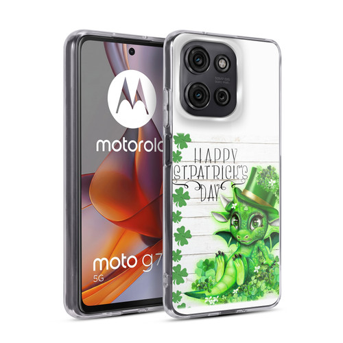 Sheena Pike Holiday St. Patrick Day Clover Dragon Soft Gel Case for Motorola Moto G75