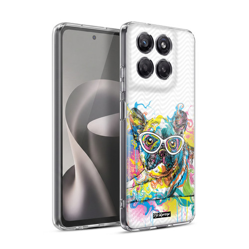 P.D. Moreno Drip Art Cats And Dogs French Bulldog Soft Gel Case for Motorola Moto G37 Power