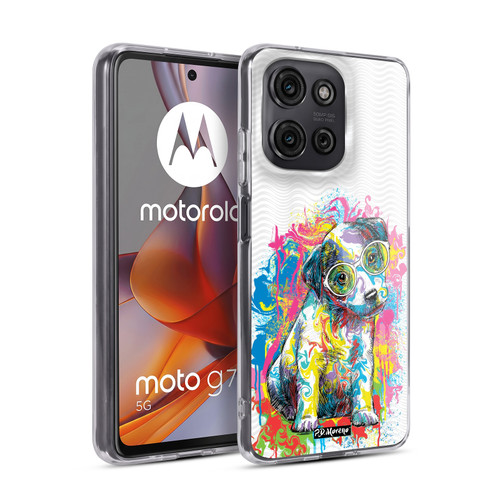 P.D. Moreno Drip Art Cats And Dogs Dog Pose Soft Gel Case for Motorola Moto G75