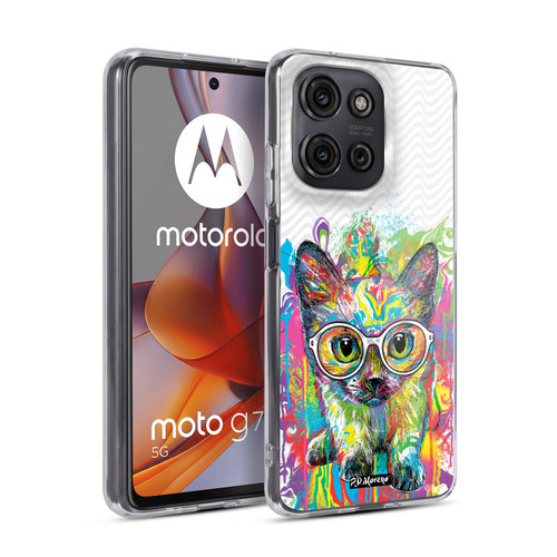 P.D. Moreno Drip Art Cats And Dogs Kitten Colourful Soft Gel Case for Motorola Moto G75