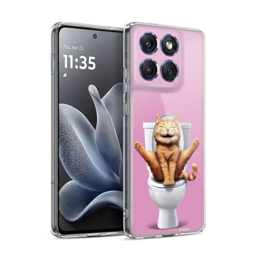 P.D. Moreno Furry Fun Artwork Cat Soft Gel Case for Motorola Edge 70