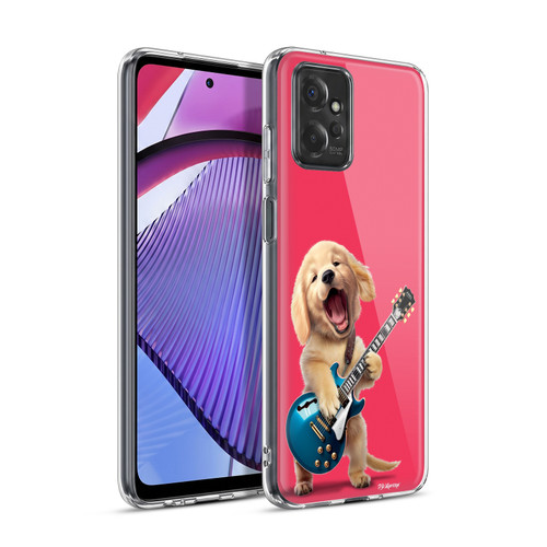 P.D. Moreno Furry Fun Artwork Golden Retriever Playing Guitar Soft Gel Case for Motorola Moto G Power (2023)