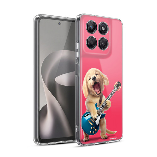 P.D. Moreno Furry Fun Artwork Golden Retriever Playing Guitar Soft Gel Case for Motorola Moto G37 Power