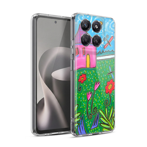 Wyanne Nature 2 Pink House Green Garden Soft Gel Case for Motorola Moto G37 Power