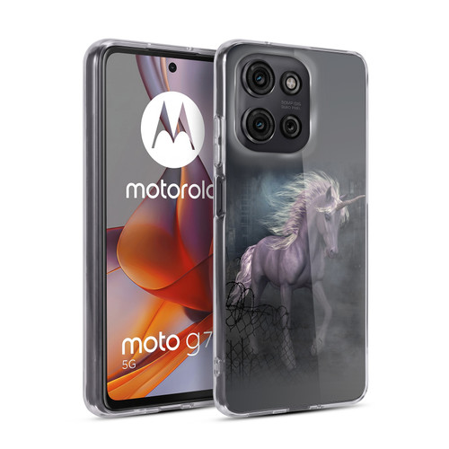 Simone Gatterwe Pegasus And Unicorns Escape Soft Gel Case for Motorola Moto G75
