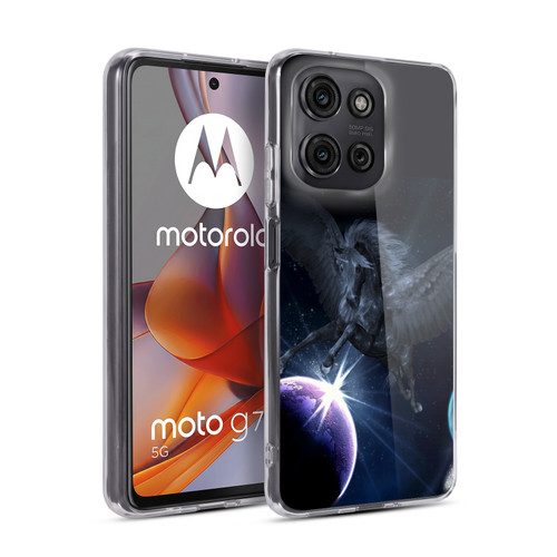 Simone Gatterwe Pegasus And Unicorns Pegasus Soft Gel Case for Motorola Moto G75