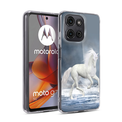 Simone Gatterwe Pegasus And Unicorns Playing Soft Gel Case for Motorola Moto G75