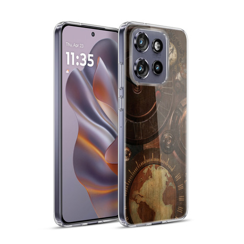 Simone Gatterwe Steampunk Clocks And Gears Soft Gel Case for Motorola Edge 50 Neo