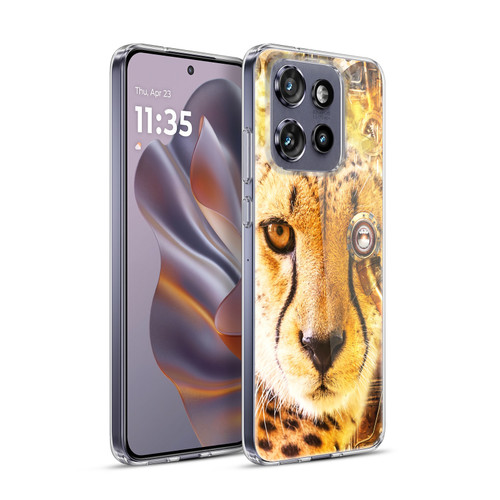Simone Gatterwe Steampunk Cheetah Soft Gel Case for Motorola Edge 50 Neo