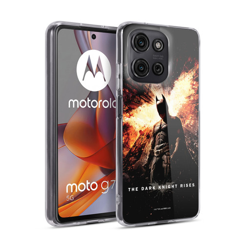 The Dark Knight Rises Key Art Batman Poster Soft Gel Case for Motorola Moto G75