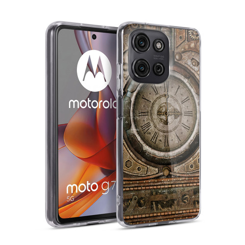Simone Gatterwe Steampunk Grunge Clock Soft Gel Case for Motorola Moto G75