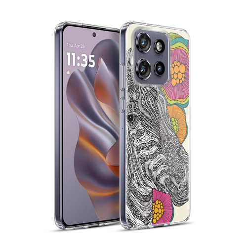 Valentina Nature and Floral Zebra Soft Gel Case for Motorola Edge 50 Neo