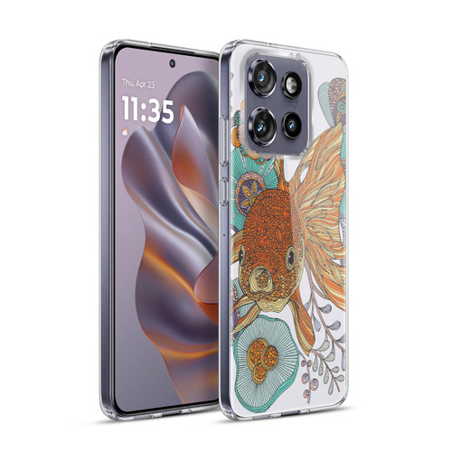 Valentina Nature and Floral Goldfish Soft Gel Case for Motorola Edge 50 Neo