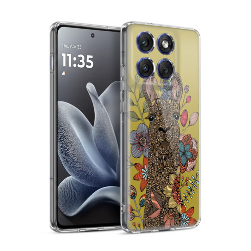 Valentina Nature and Floral Llama Soft Gel Case for Motorola Edge 70