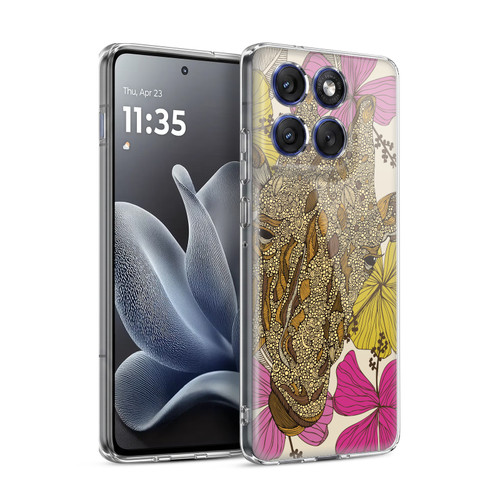 Valentina Nature and Floral Giraffe Soft Gel Case for Motorola Edge 70