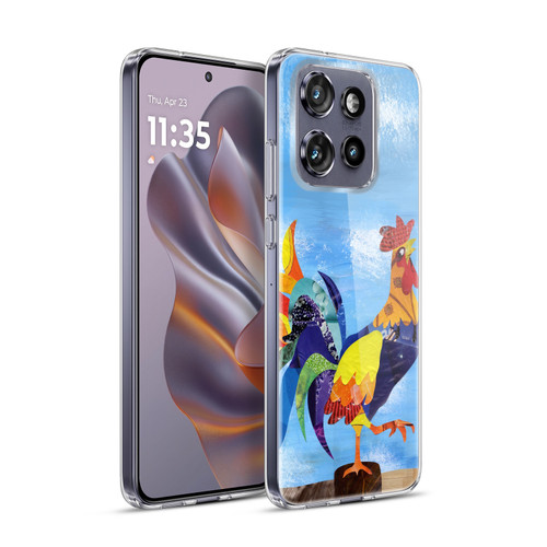 Artpoptart Animals Colorful Rooster Soft Gel Case for Motorola Edge 50 Neo