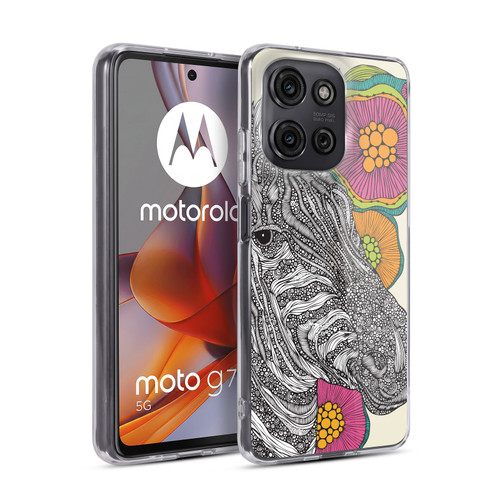 Valentina Nature and Floral Zebra Soft Gel Case for Motorola Moto G75
