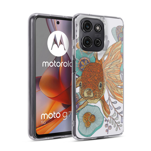Valentina Nature and Floral Goldfish Soft Gel Case for Motorola Moto G75