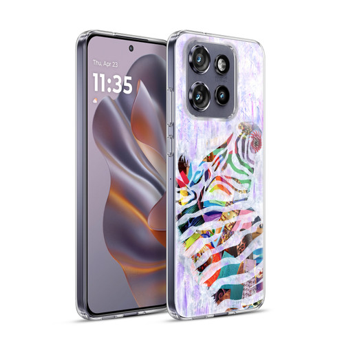 Artpoptart Animals Purple Zebra Soft Gel Case for Motorola Edge 50 Neo