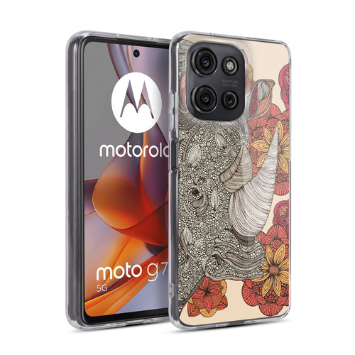 Valentina Nature and Floral Rhinoceros Soft Gel Case for Motorola Moto G75