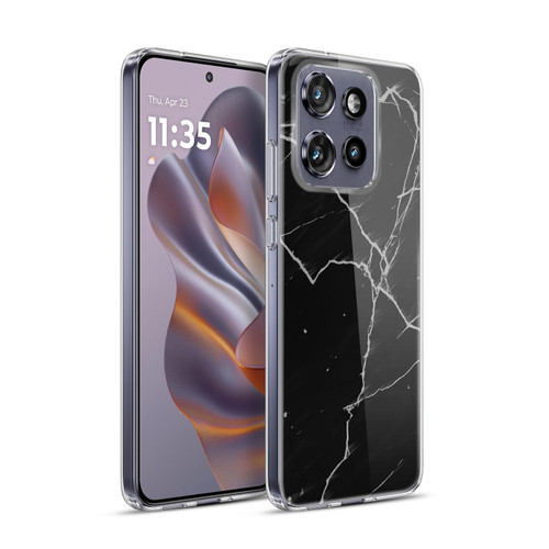 Alyn Spiller Marble Black Soft Gel Case for Motorola Edge 50 Neo