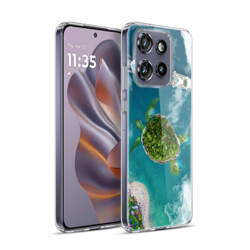 Dave Loblaw Sea Turtle And Cruiseship Soft Gel Case for Motorola Edge 50 Neo