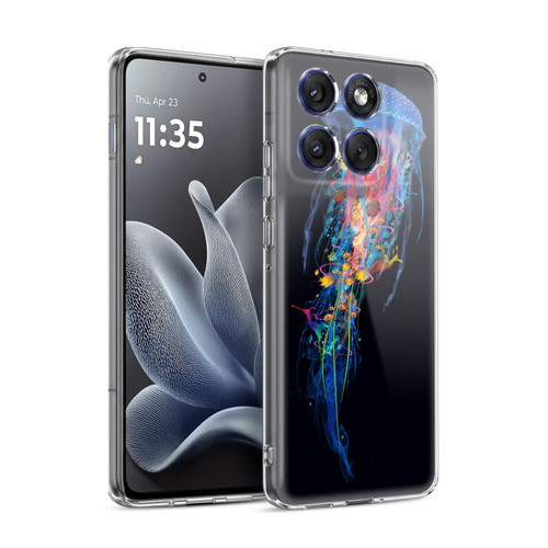 Dave Loblaw Sea Blue Jellyfish Soft Gel Case for Motorola Edge 70