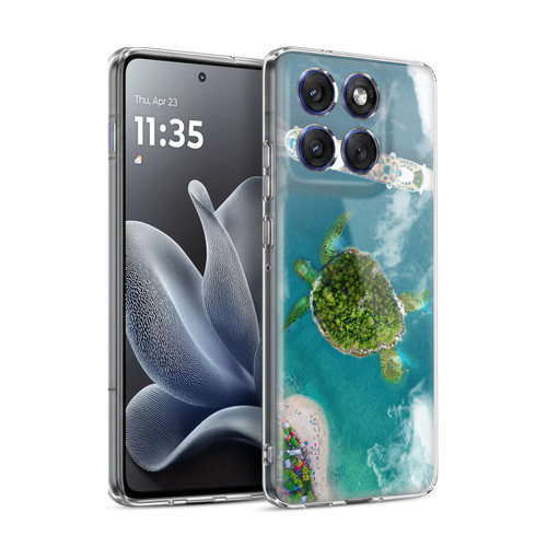 Dave Loblaw Sea Turtle And Cruiseship Soft Gel Case for Motorola Edge 70