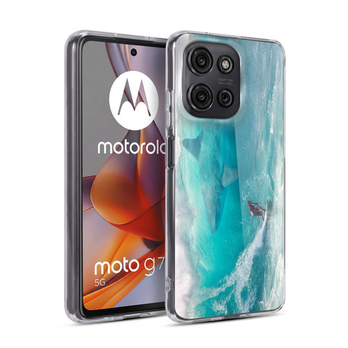 Dave Loblaw Sea Shark Surfer Soft Gel Case for Motorola Moto G75