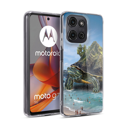 Dave Loblaw Sea Turtle Beach Day Soft Gel Case for Motorola Moto G75