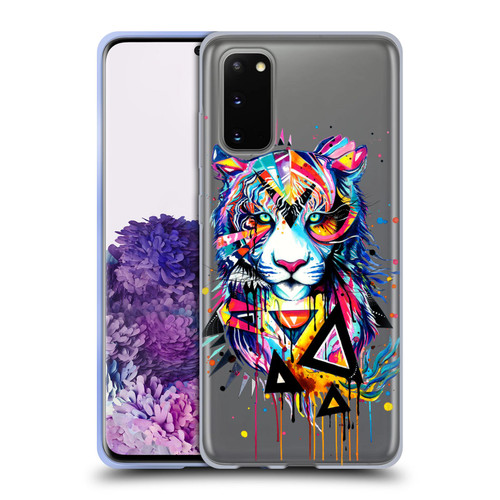 Pixie Cold Cats Shattered Tiger Soft Gel Case for Samsung Galaxy S20 / S20 5G