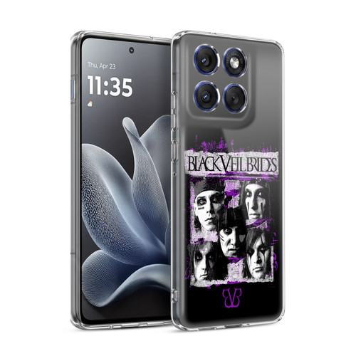 Black Veil Brides Band Art Grunge Faces Soft Gel Case for Motorola Edge 70