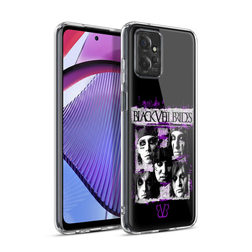 Black Veil Brides Band Art Grunge Faces Soft Gel Case for Motorola Moto G Power (2023)