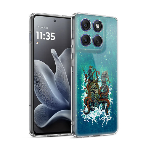 David Lozeau Skeleton Grunge Neptune Nautical Soft Gel Case for Motorola Edge 70