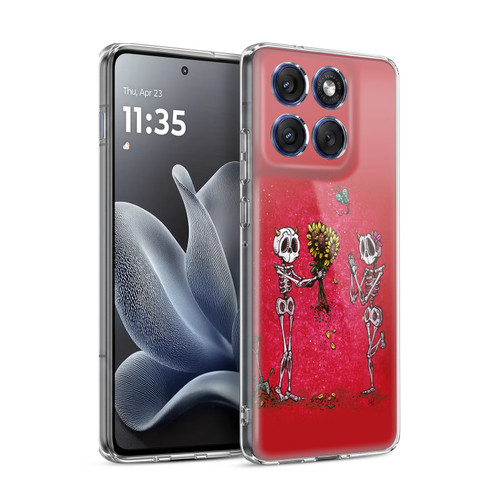 David Lozeau Skeleton Grunge Sunflower Soft Gel Case for Motorola Edge 70
